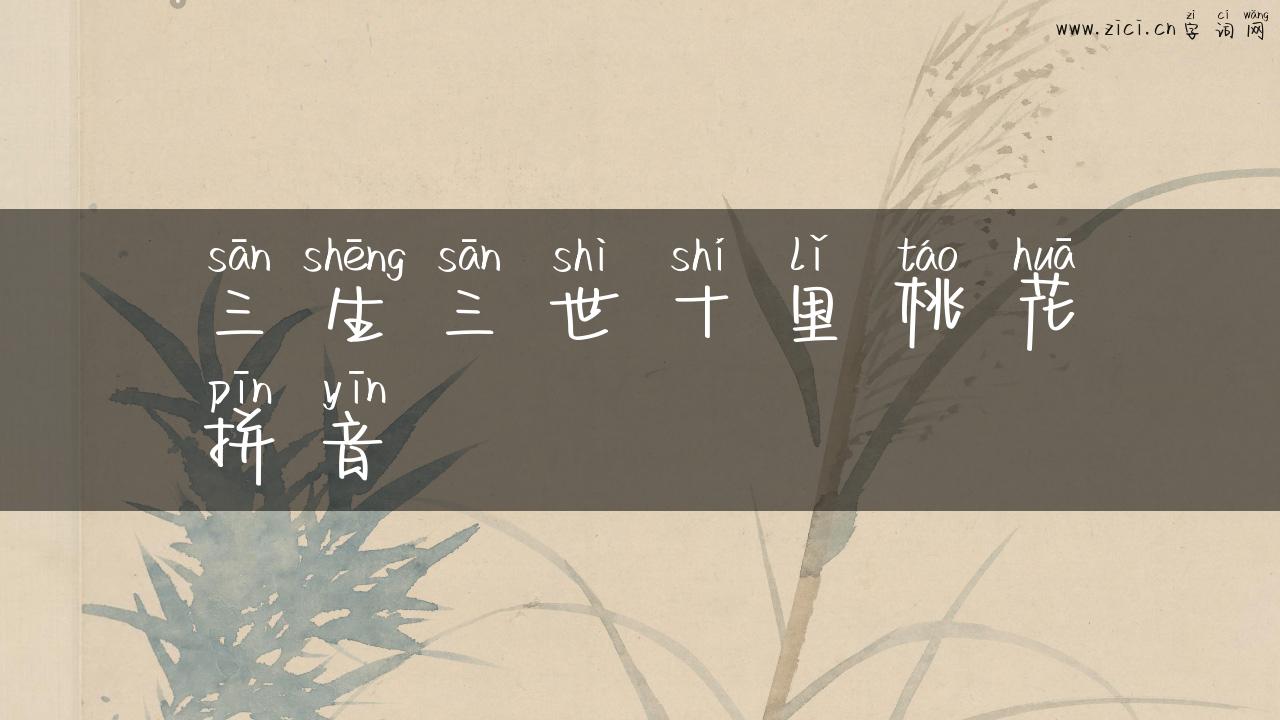 三生三世十里桃花拼音