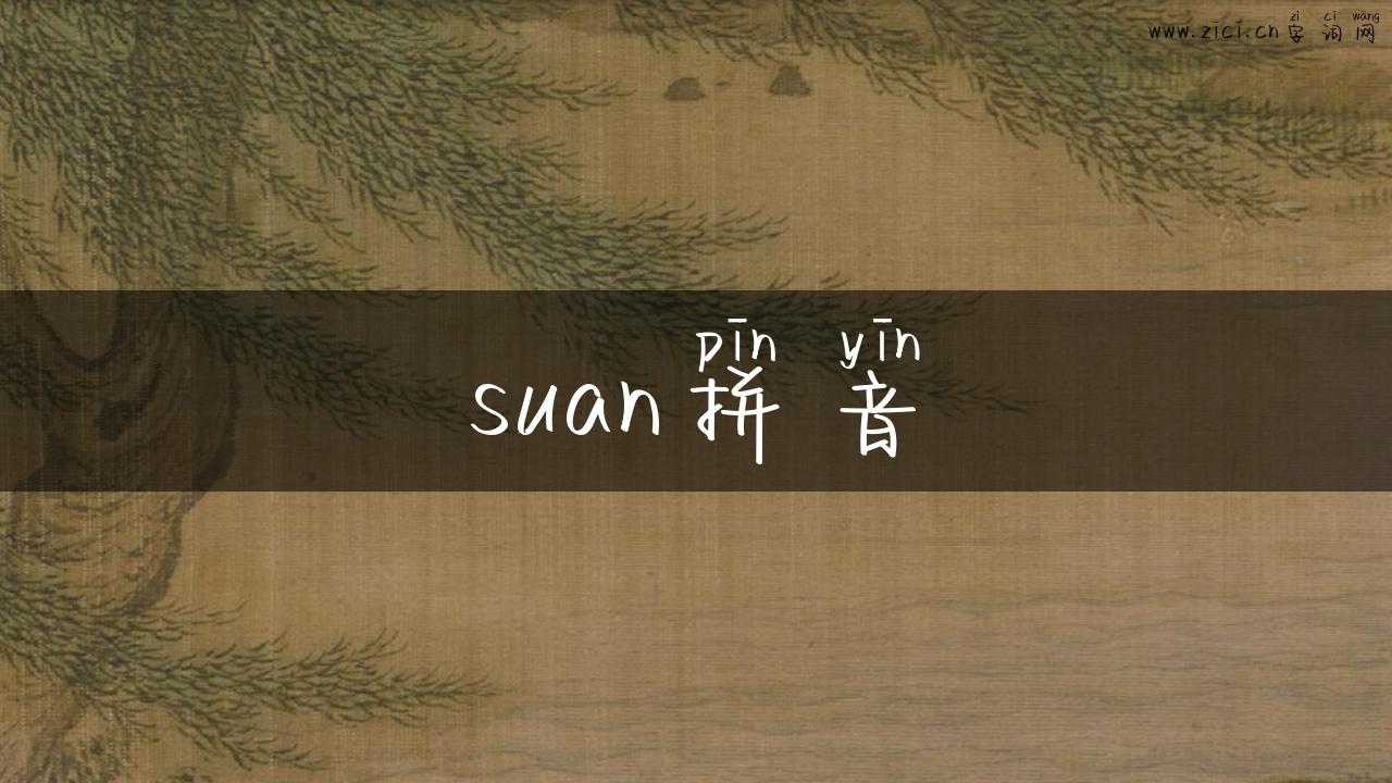 suan拼音