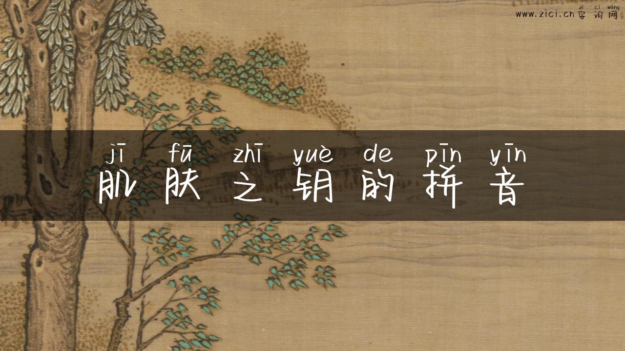 肌肤之钥的拼音