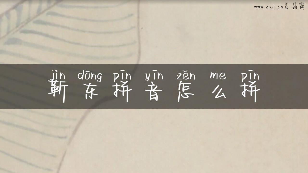 靳东拼音怎么拼