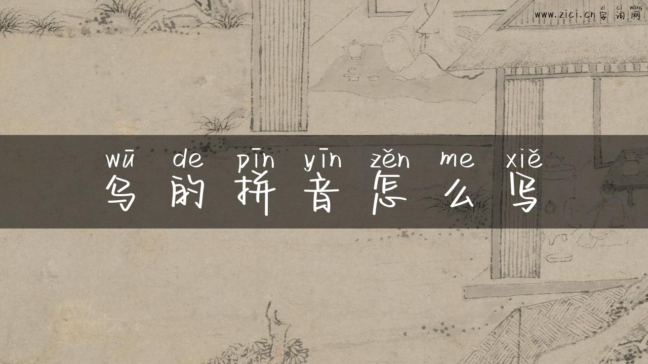 乌的拼音怎么写