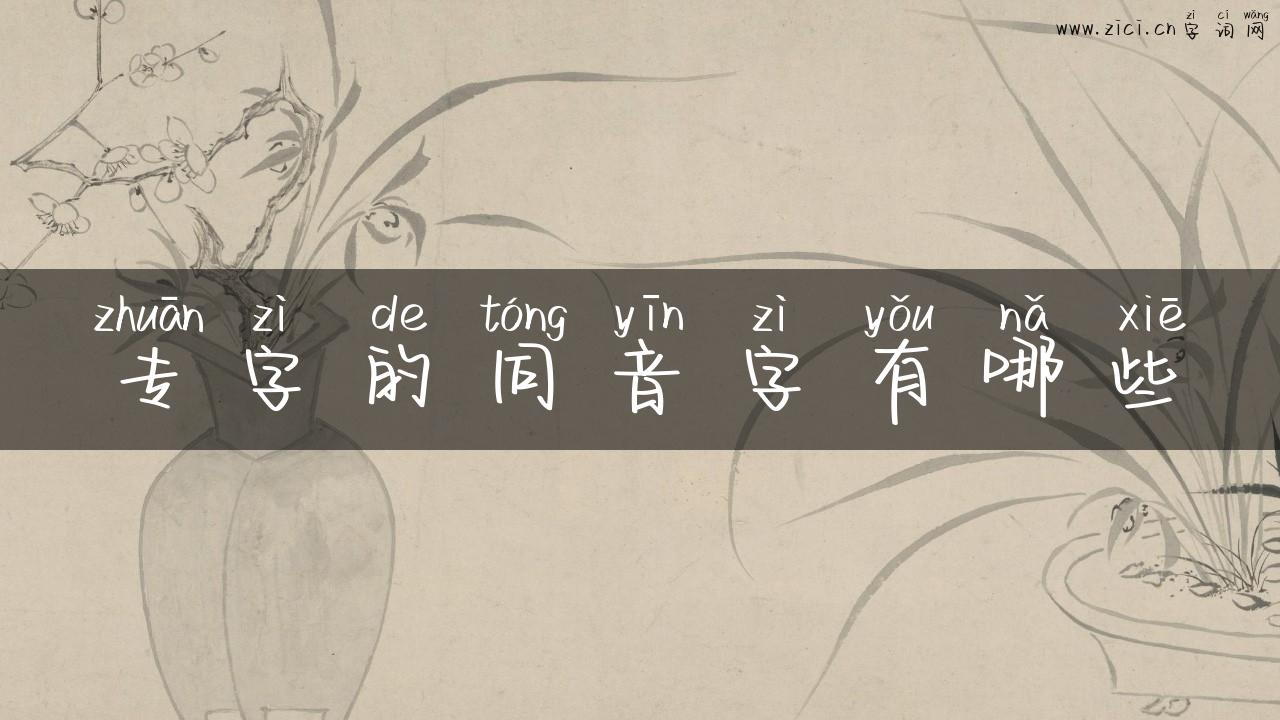专字的同音字有哪些