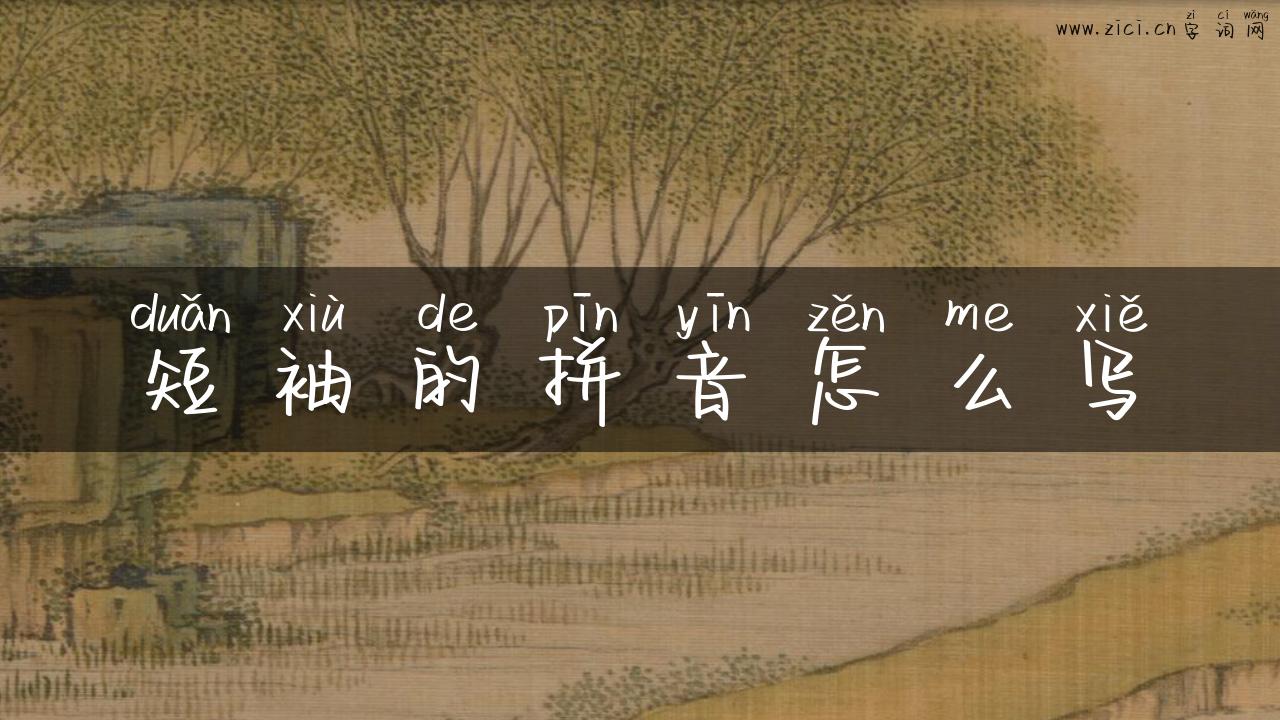 短袖的拼音怎么写