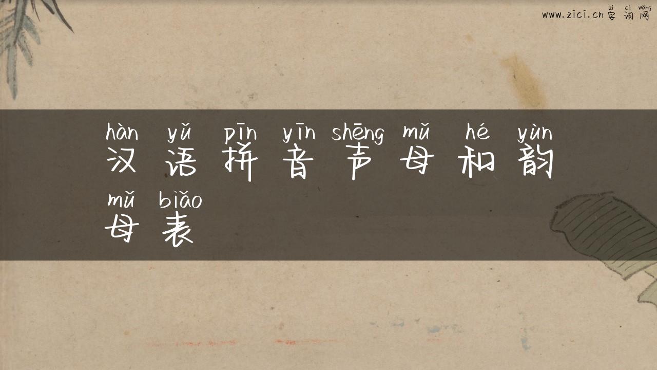 汉语拼音声母和韵母表