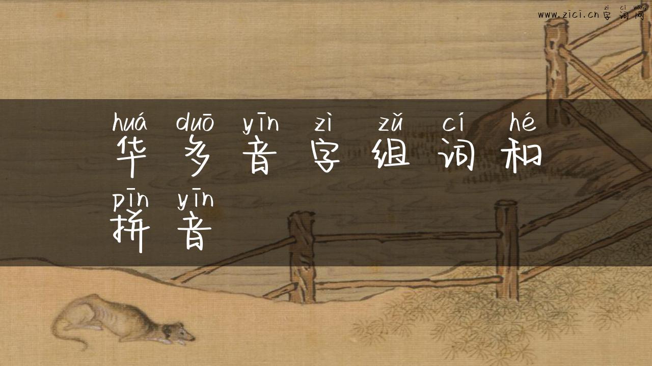 华多音字组词和拼音