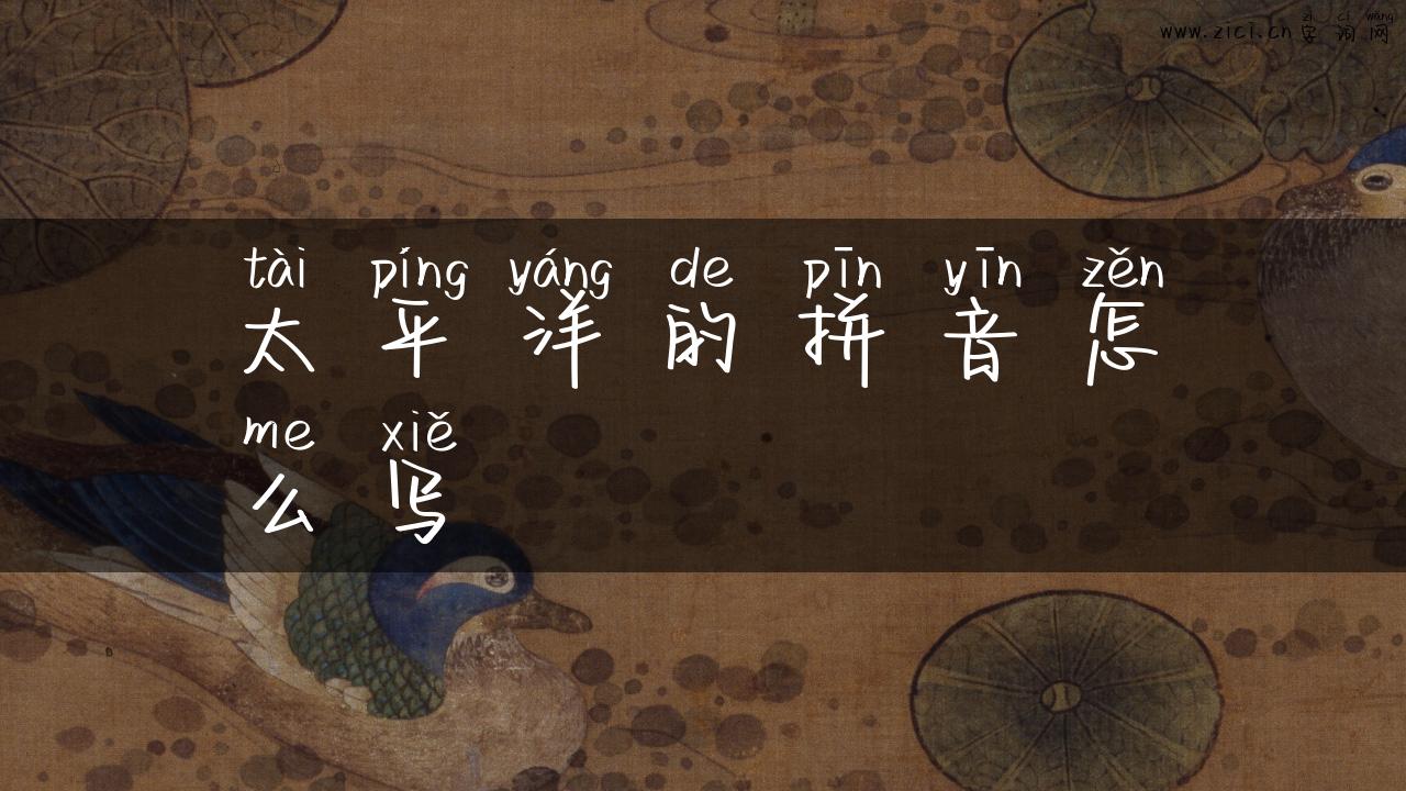 太平洋的拼音怎么写