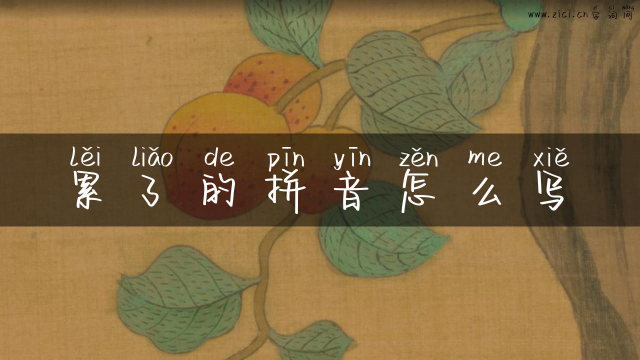 累了的拼音怎么写
