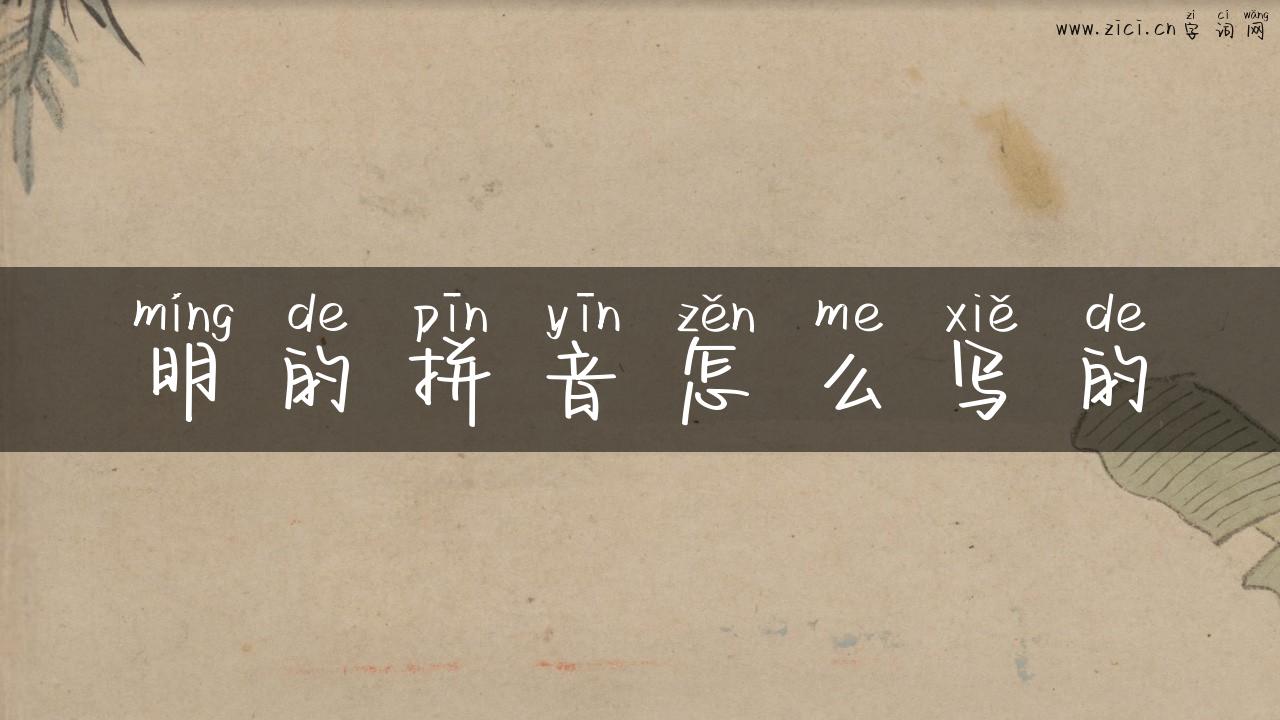 明的拼音怎么写的