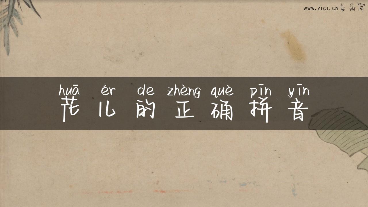 花儿的正确拼音