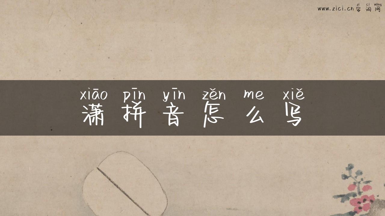 潇拼音怎么写