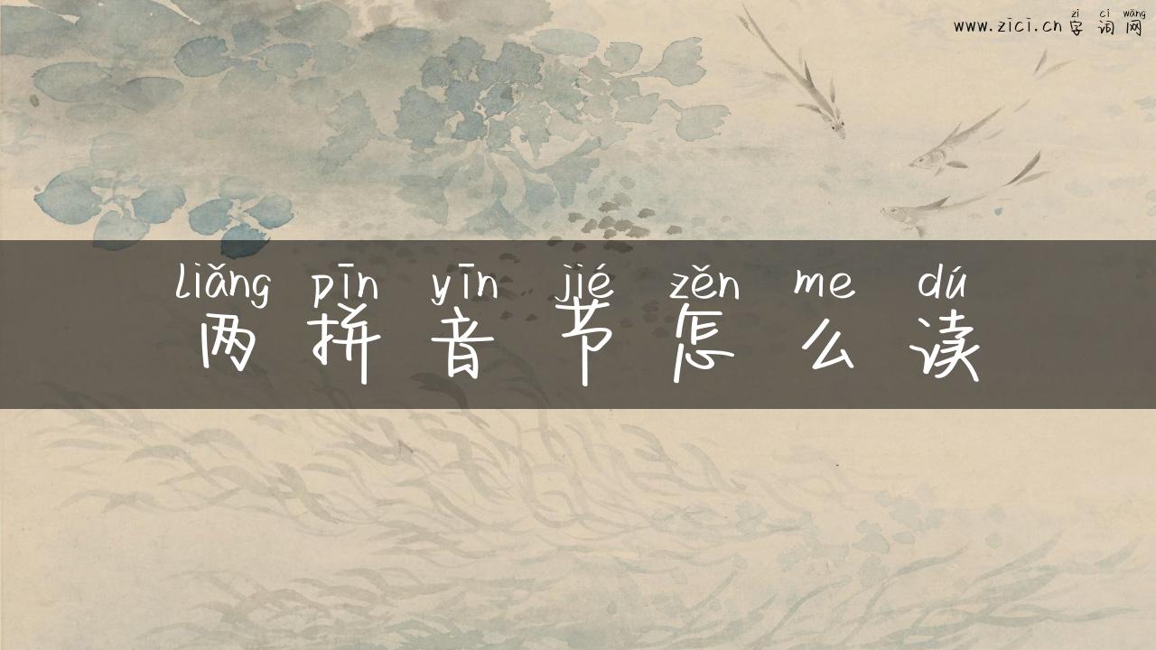 两拼音节怎么读