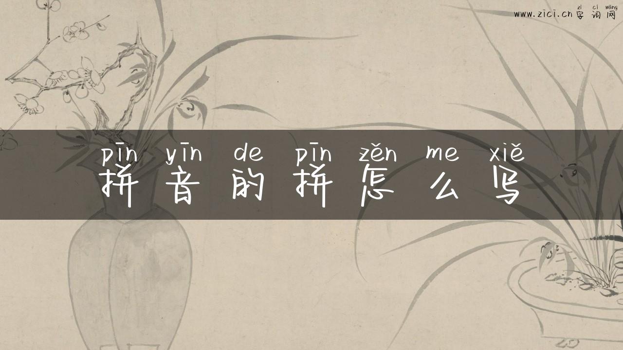 拼音的拼怎么写