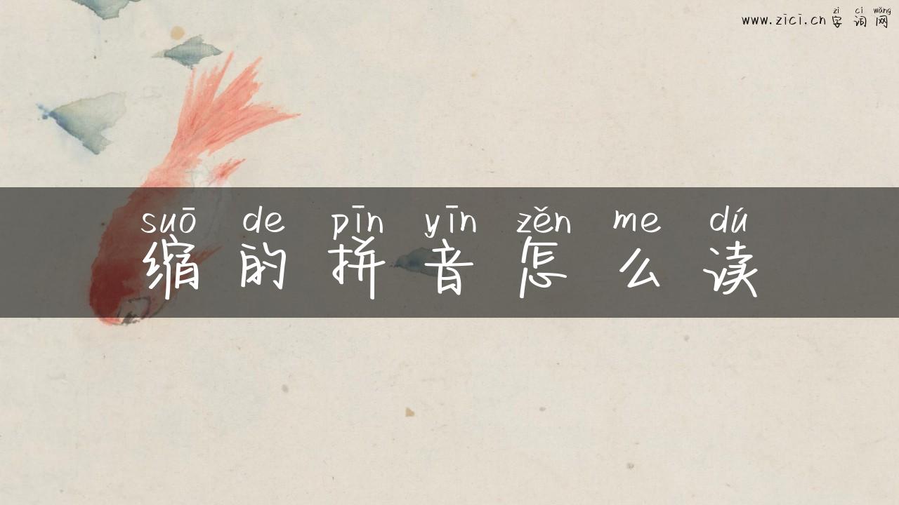 缩的拼音怎么读