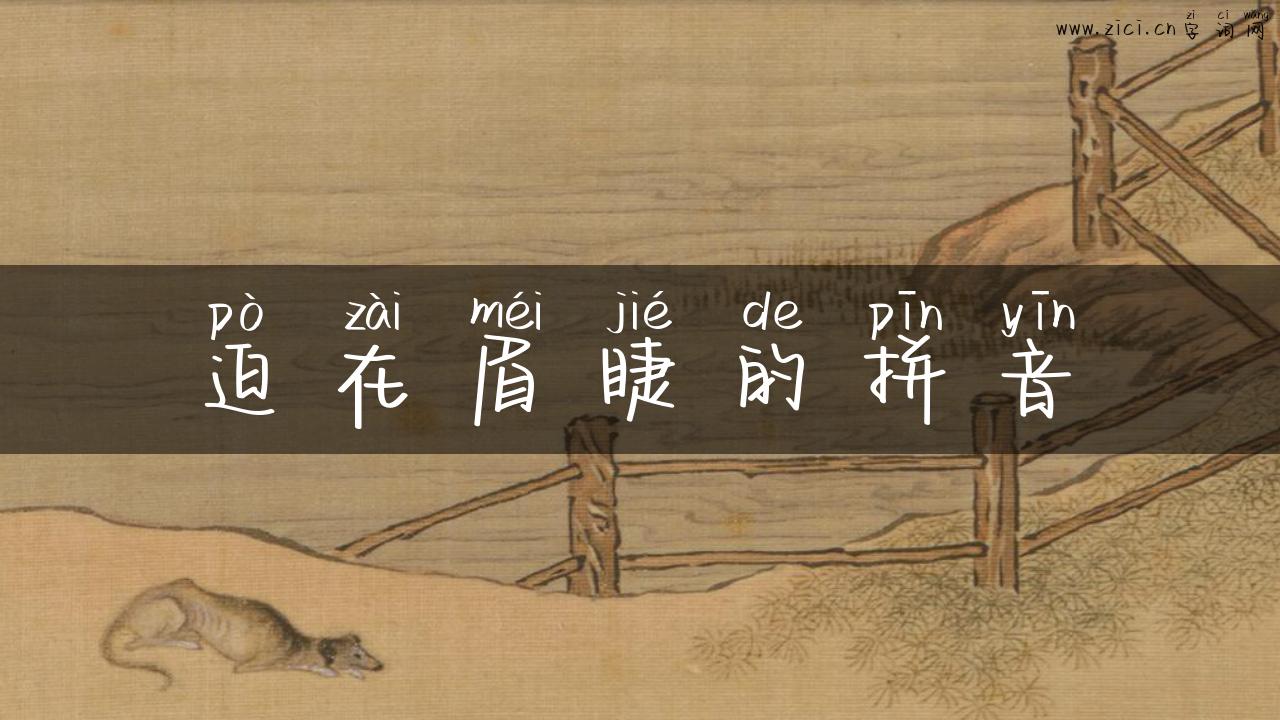 迫在眉睫的拼音