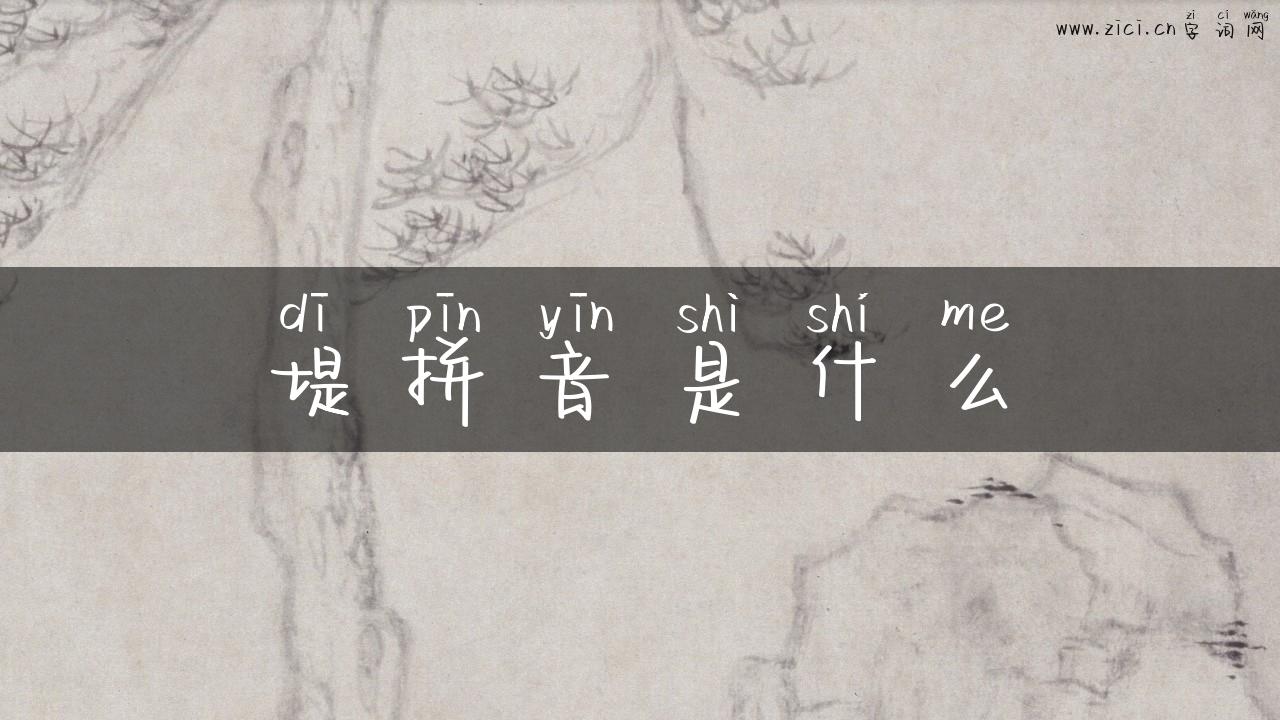 堤拼音是什么