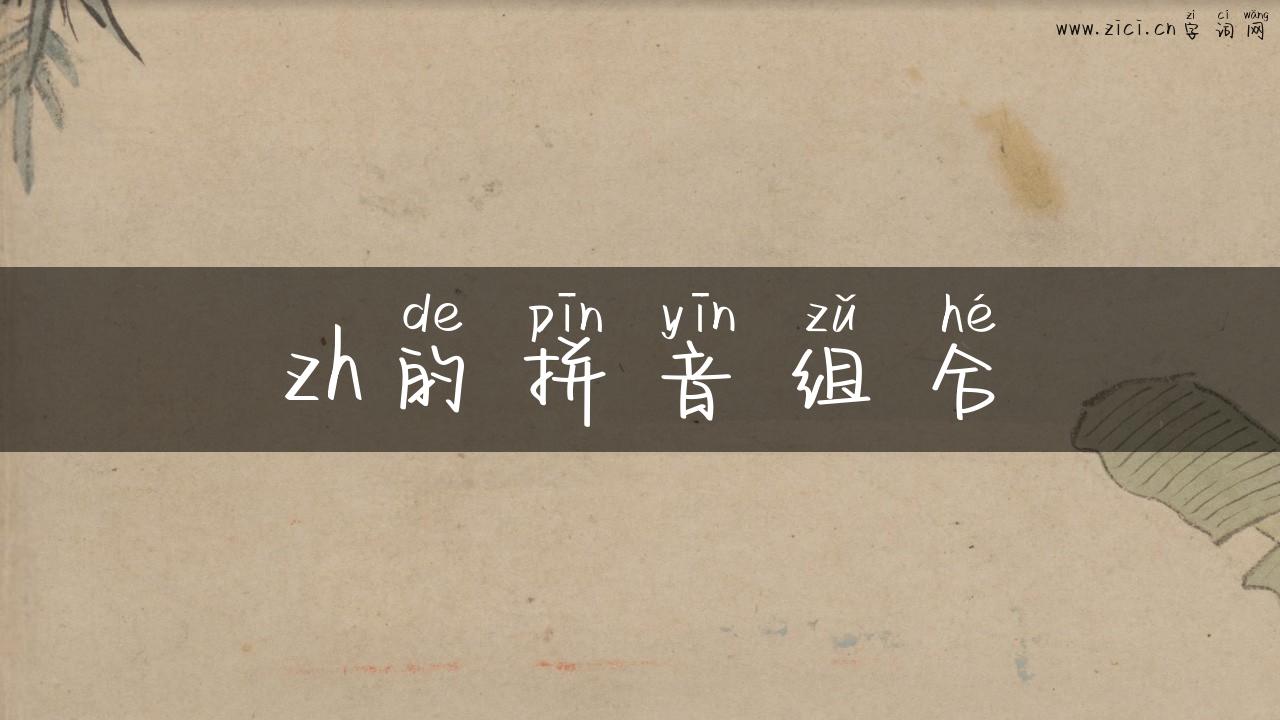 zh的拼音组合