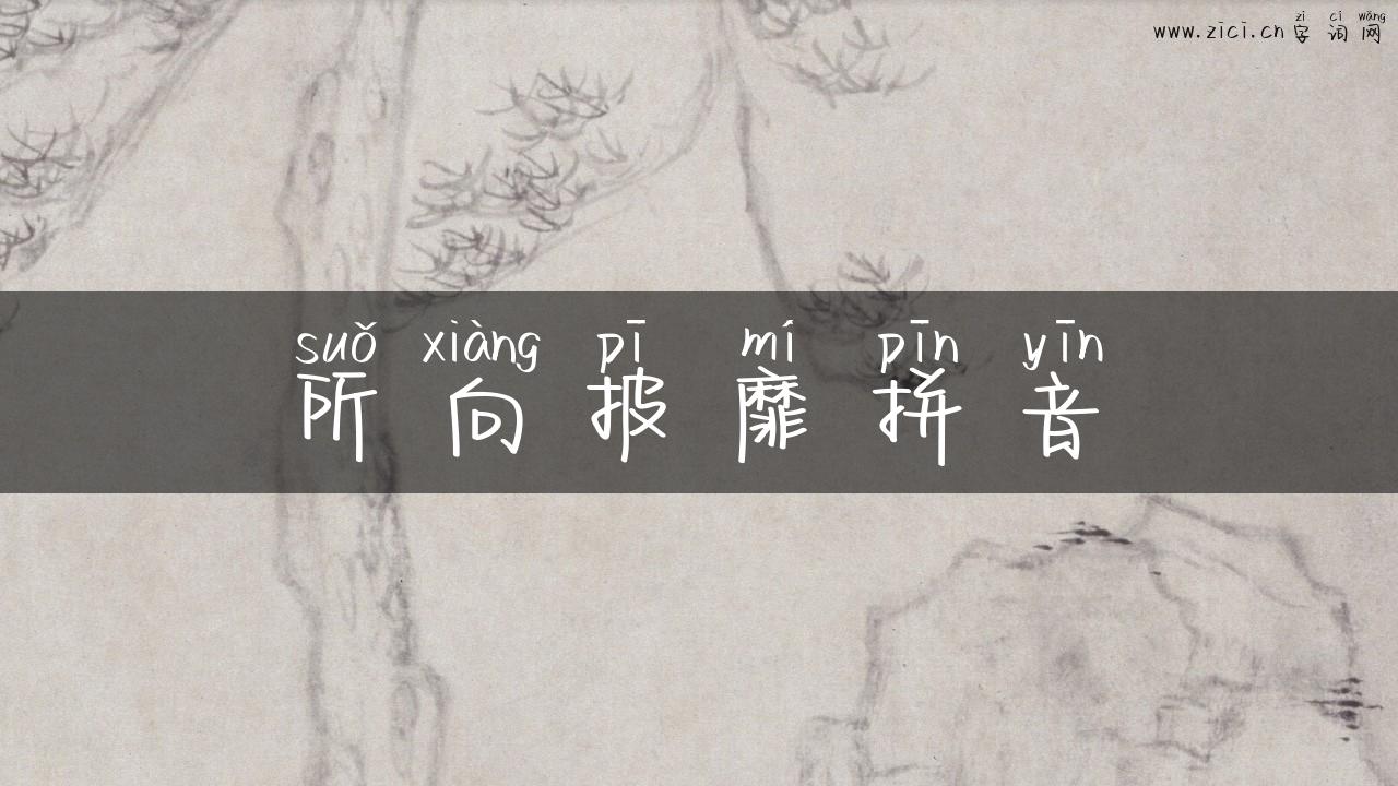 所向披靡拼音