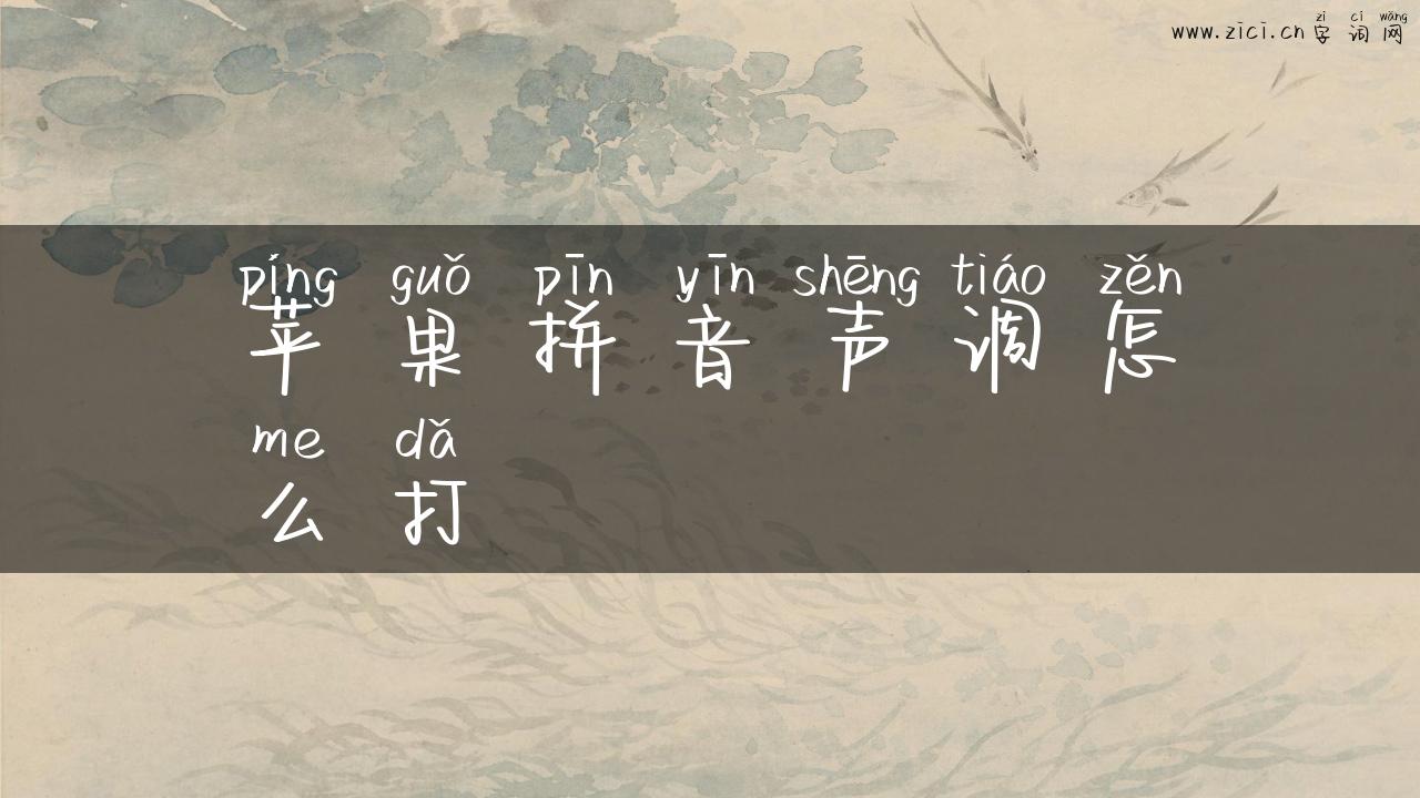 苹果拼音声调怎么打