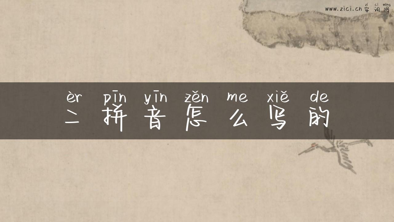 二拼音怎么写的