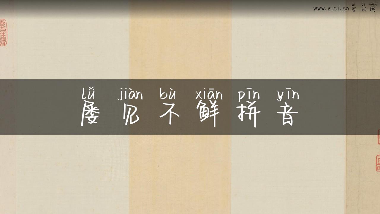屡见不鲜拼音