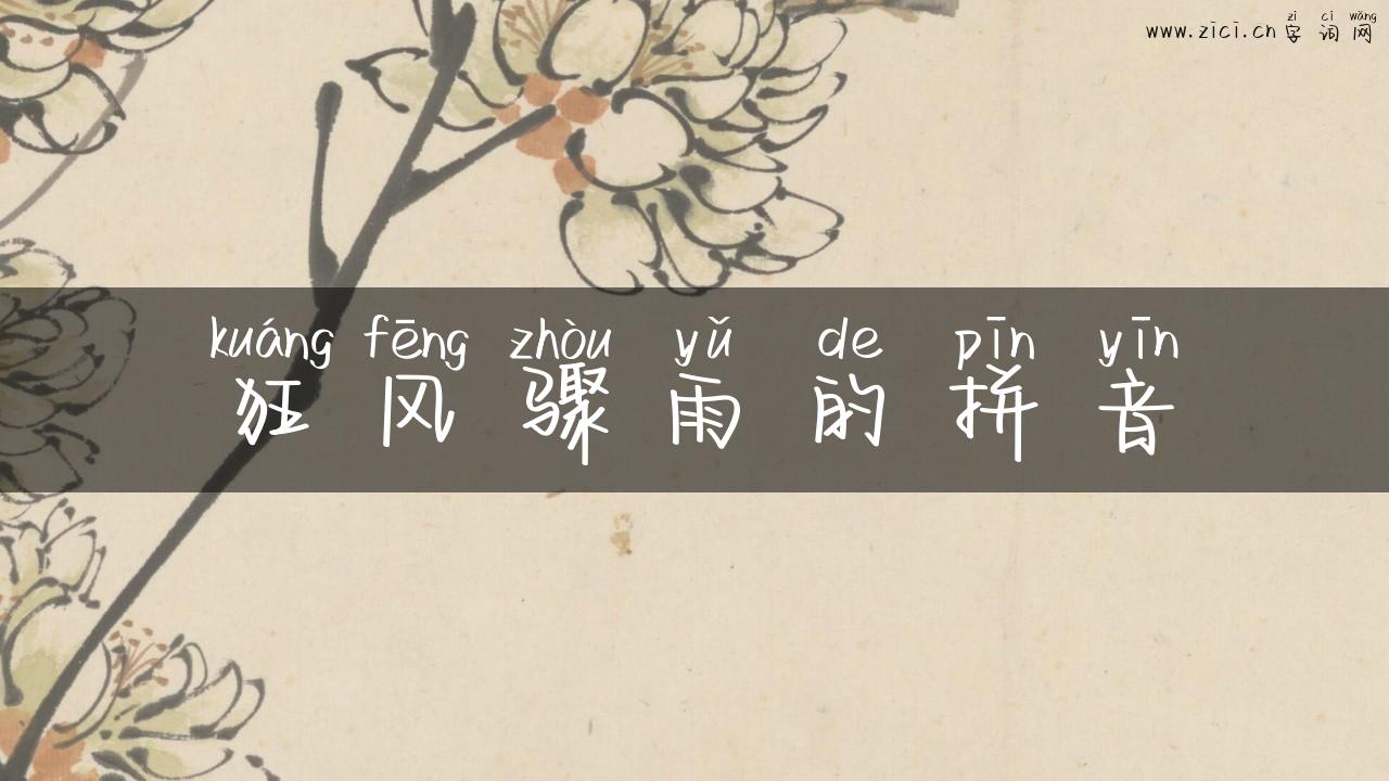 狂风骤雨的拼音