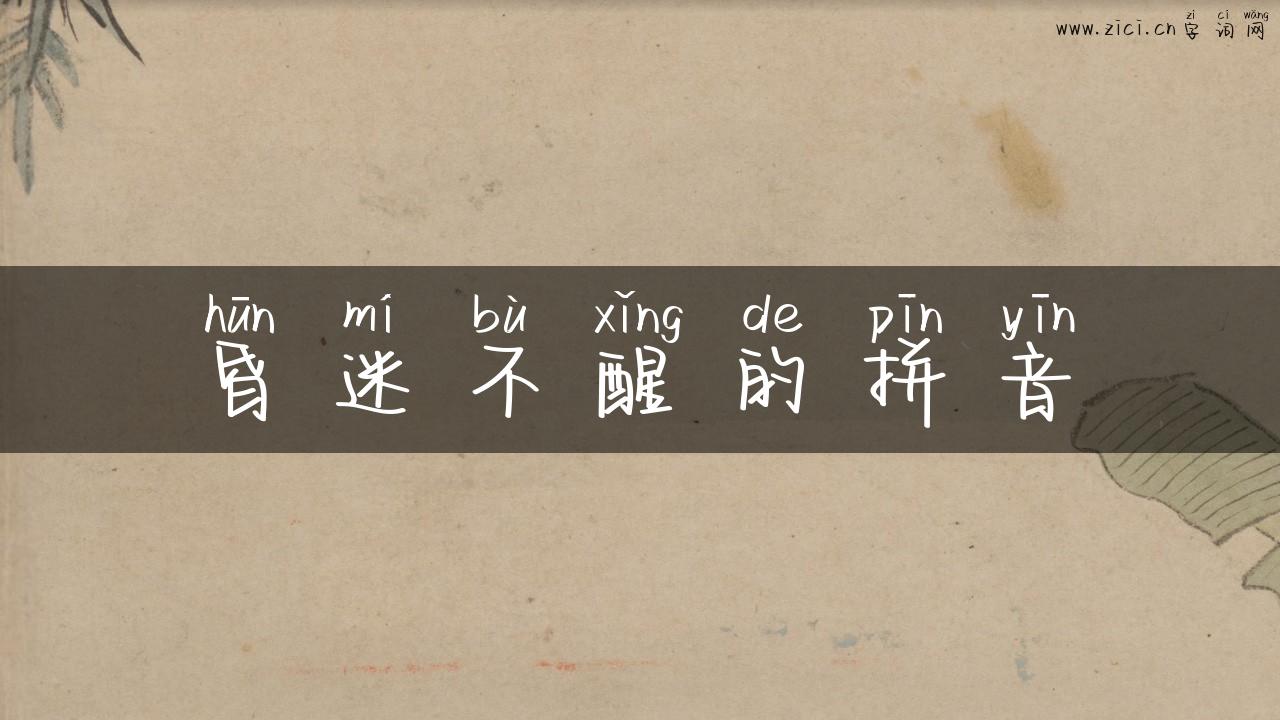 昏迷不醒的拼音