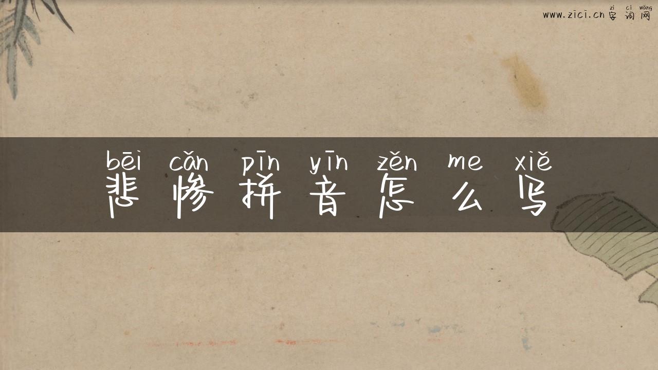 悲惨拼音怎么写