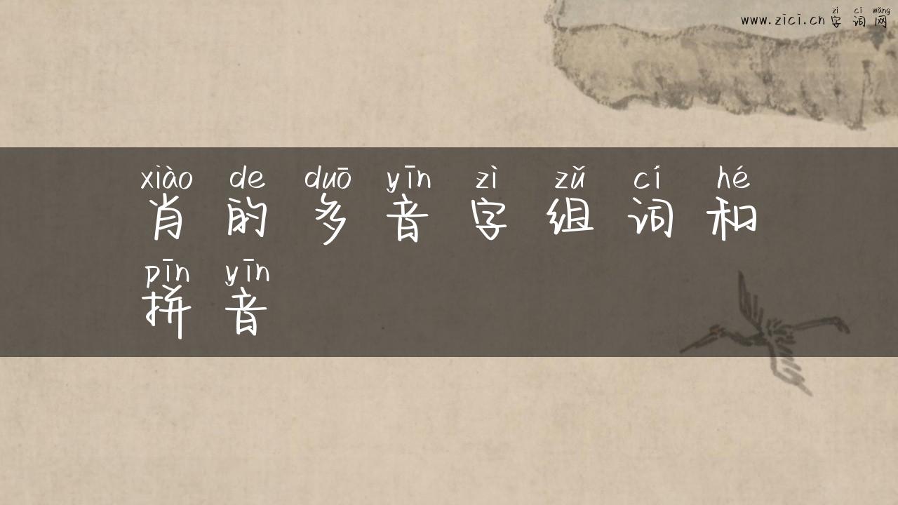 肖的多音字组词和拼音