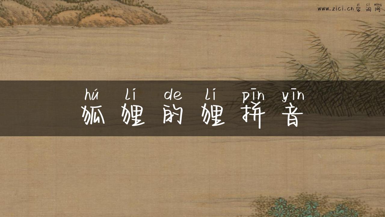 狐狸的狸拼音
