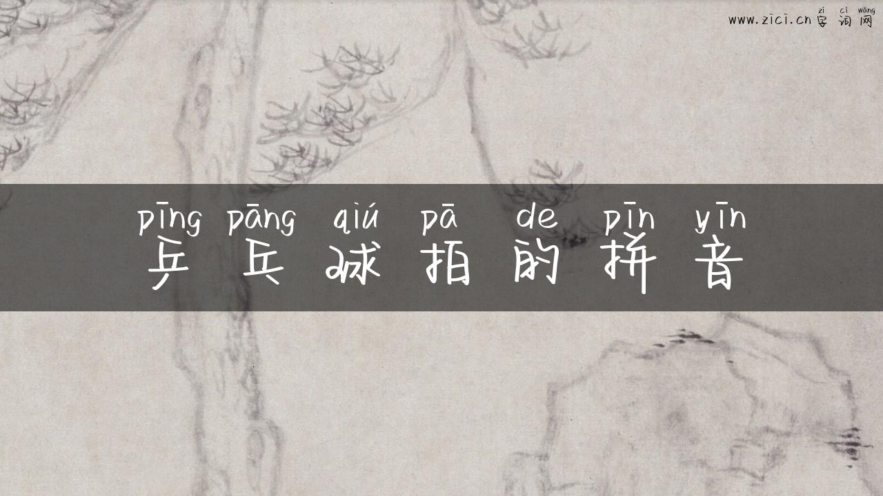 乒乓球拍的拼音
