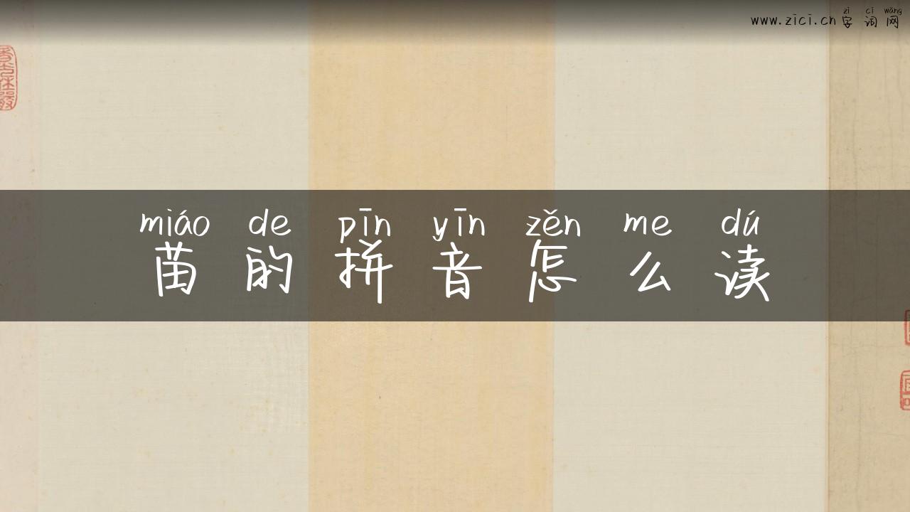 苗的拼音怎么读