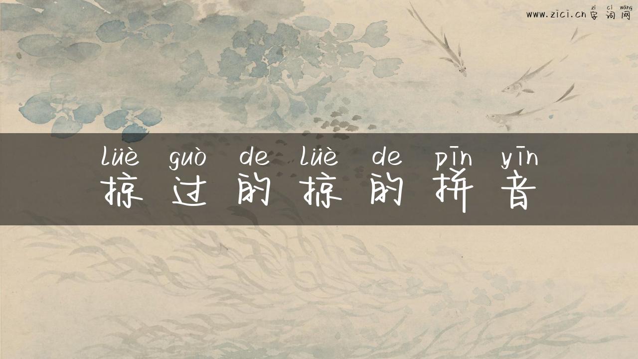 掠过的掠的拼音