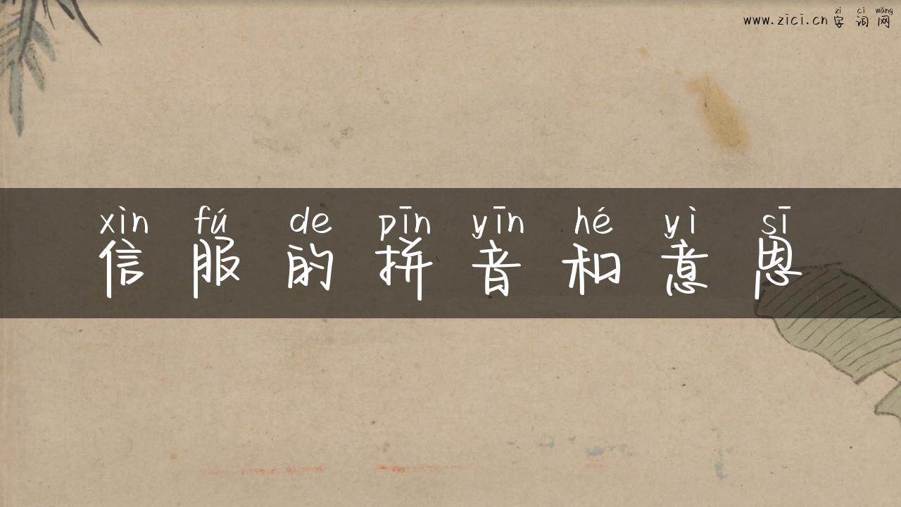 信服的拼音和意思