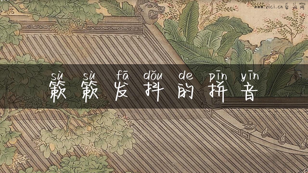 簌簌发抖的拼音