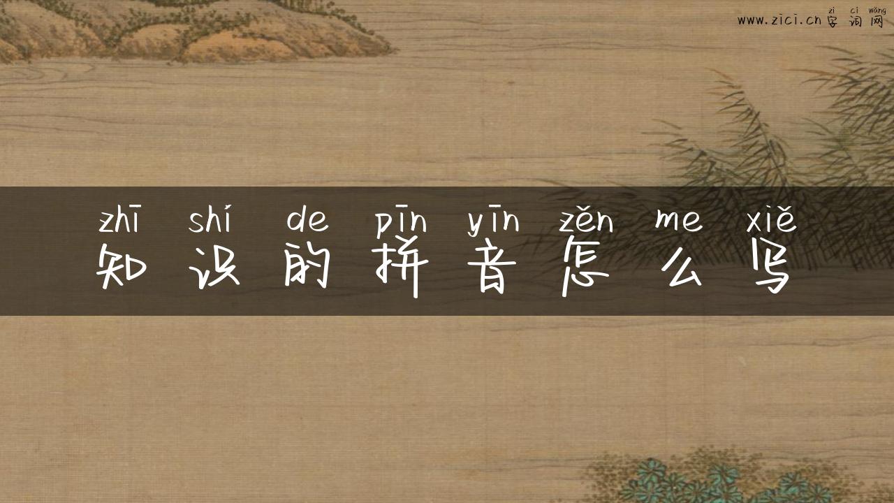 知识的拼音怎么写