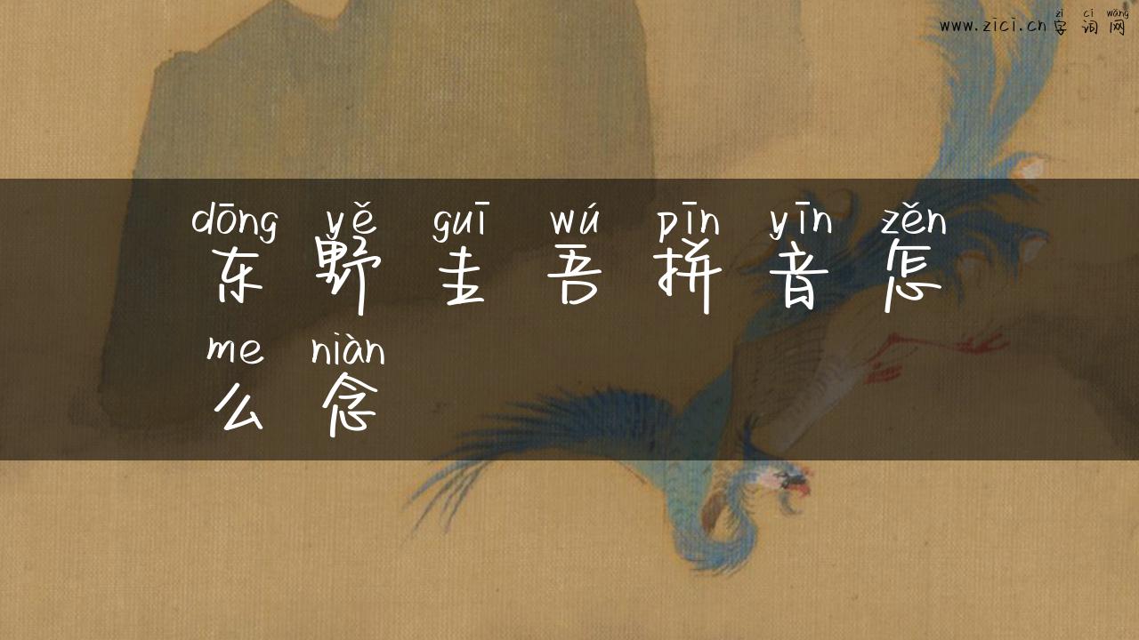 东野圭吾拼音怎么念