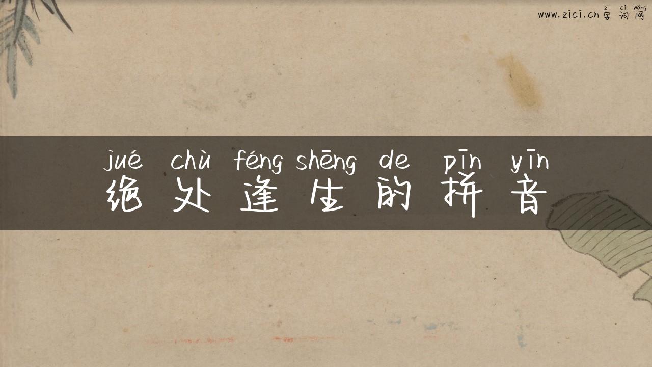 绝处逢生的拼音