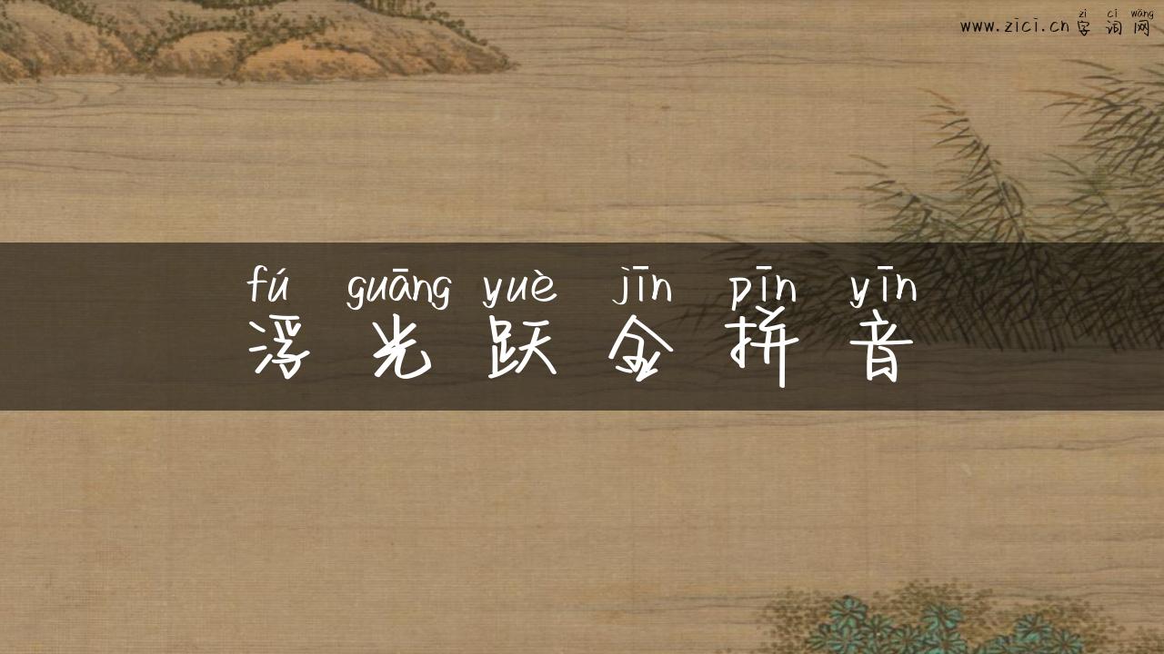 浮光跃金拼音