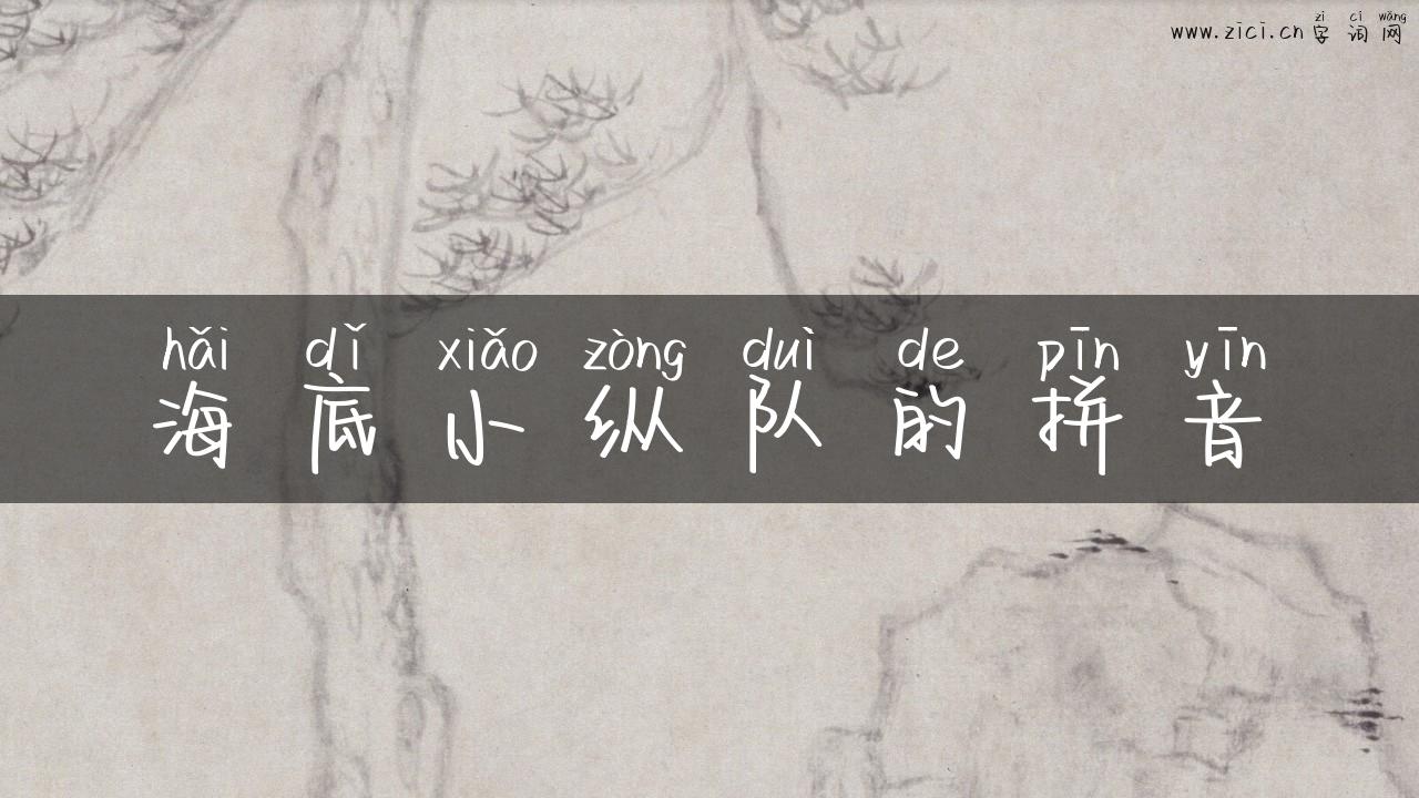 海底小纵队的拼音