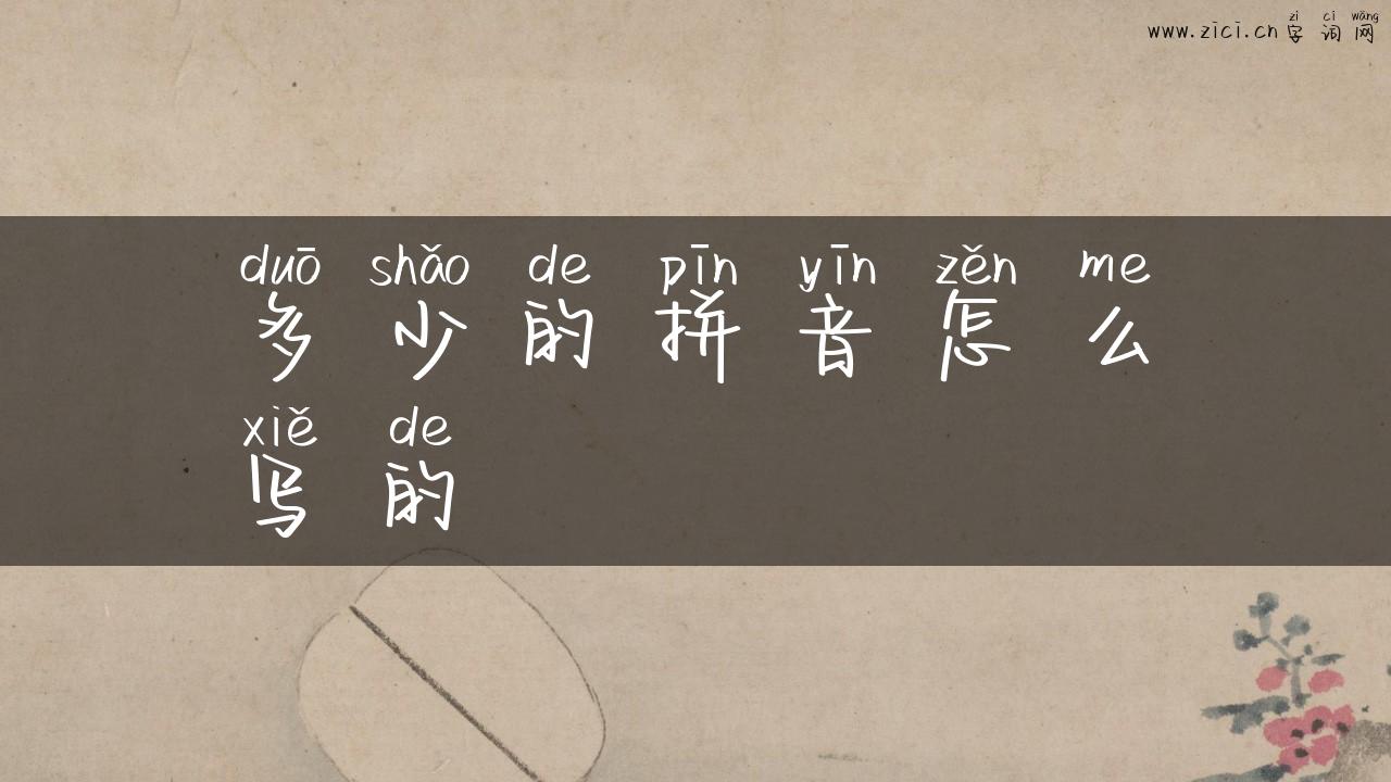多少的拼音怎么写的