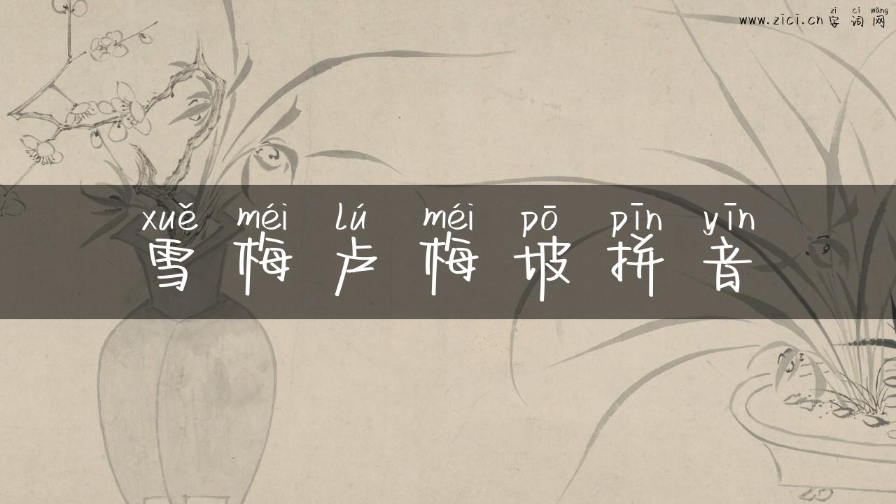 雪梅卢梅坡拼音