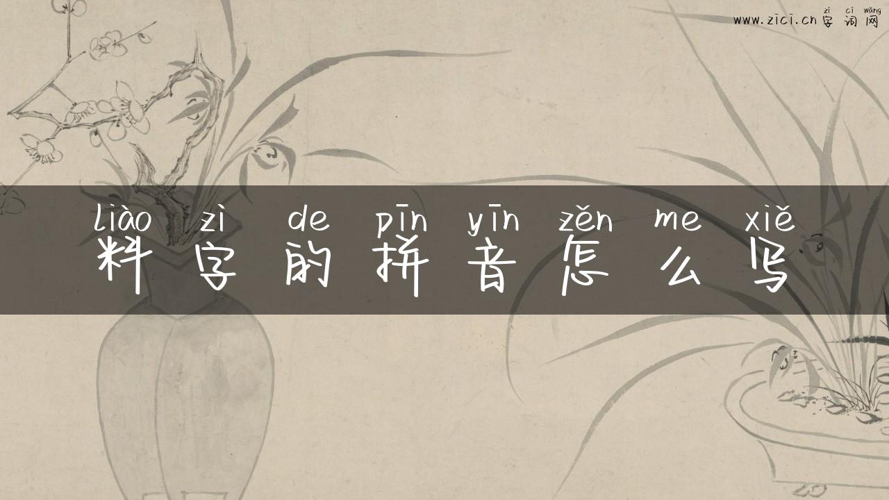料字的拼音怎么写