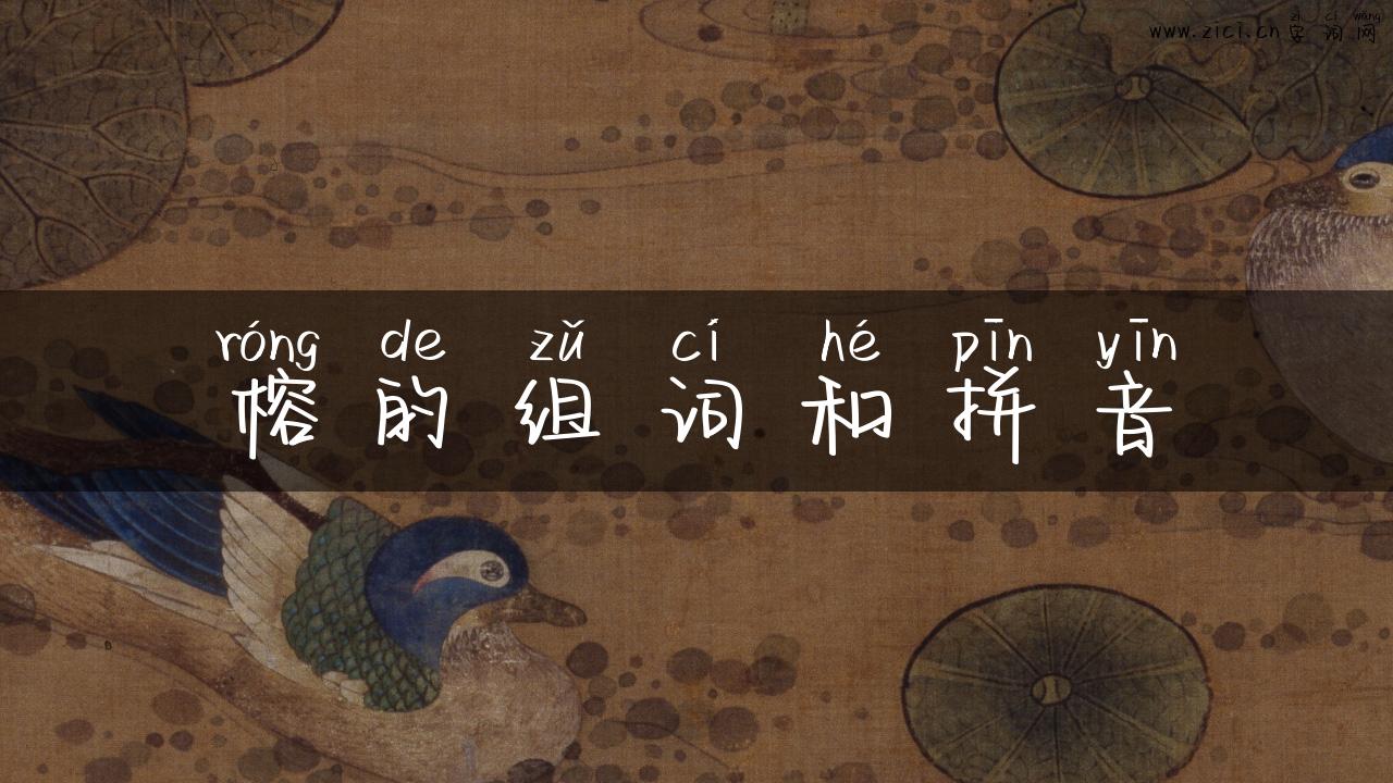 榕的组词和拼音