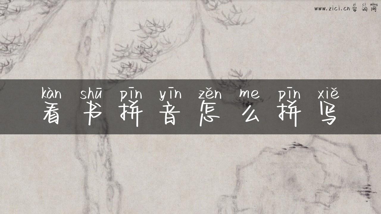 看书拼音怎么拼写