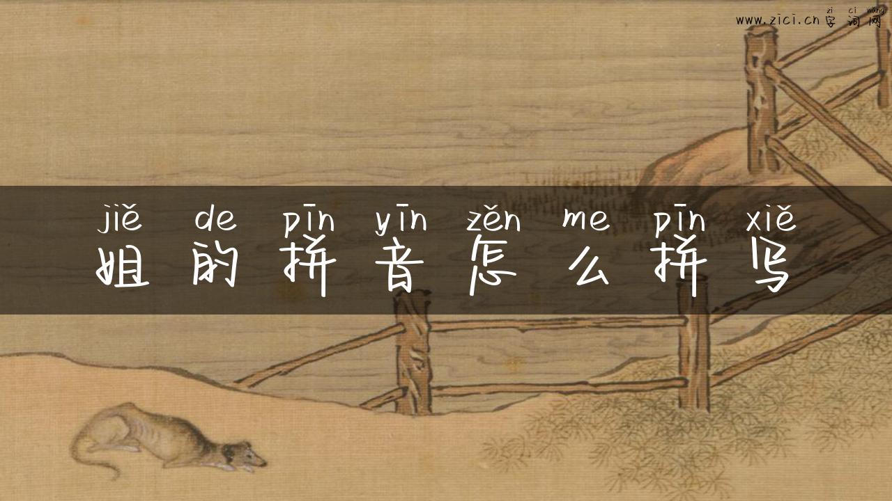 姐的拼音怎么拼写