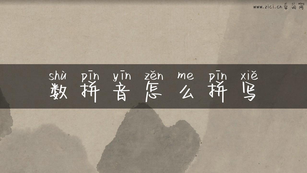 数拼音怎么拼写