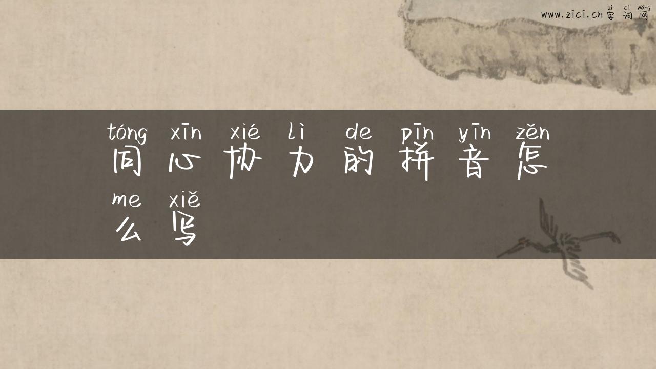 同心协力的拼音怎么写