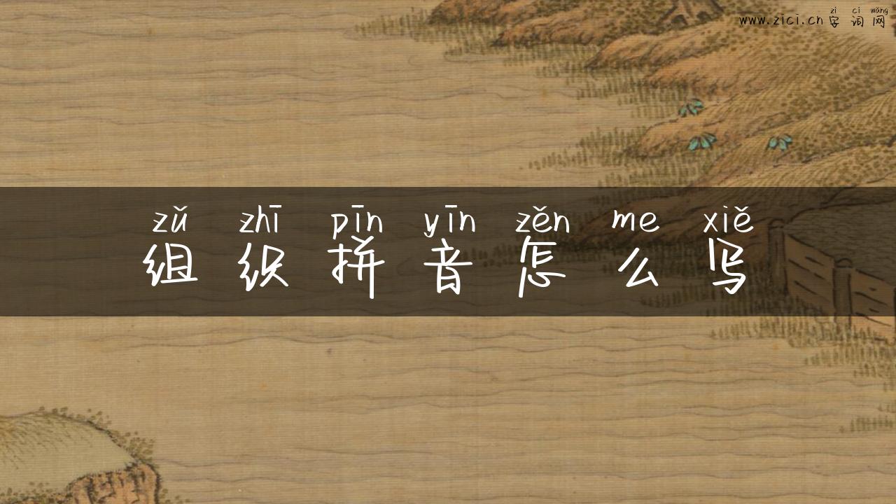 组织拼音怎么写