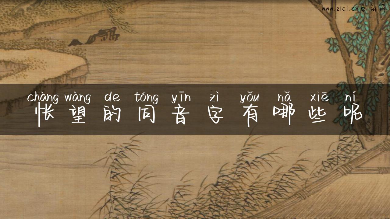 怅望的同音字有哪些呢