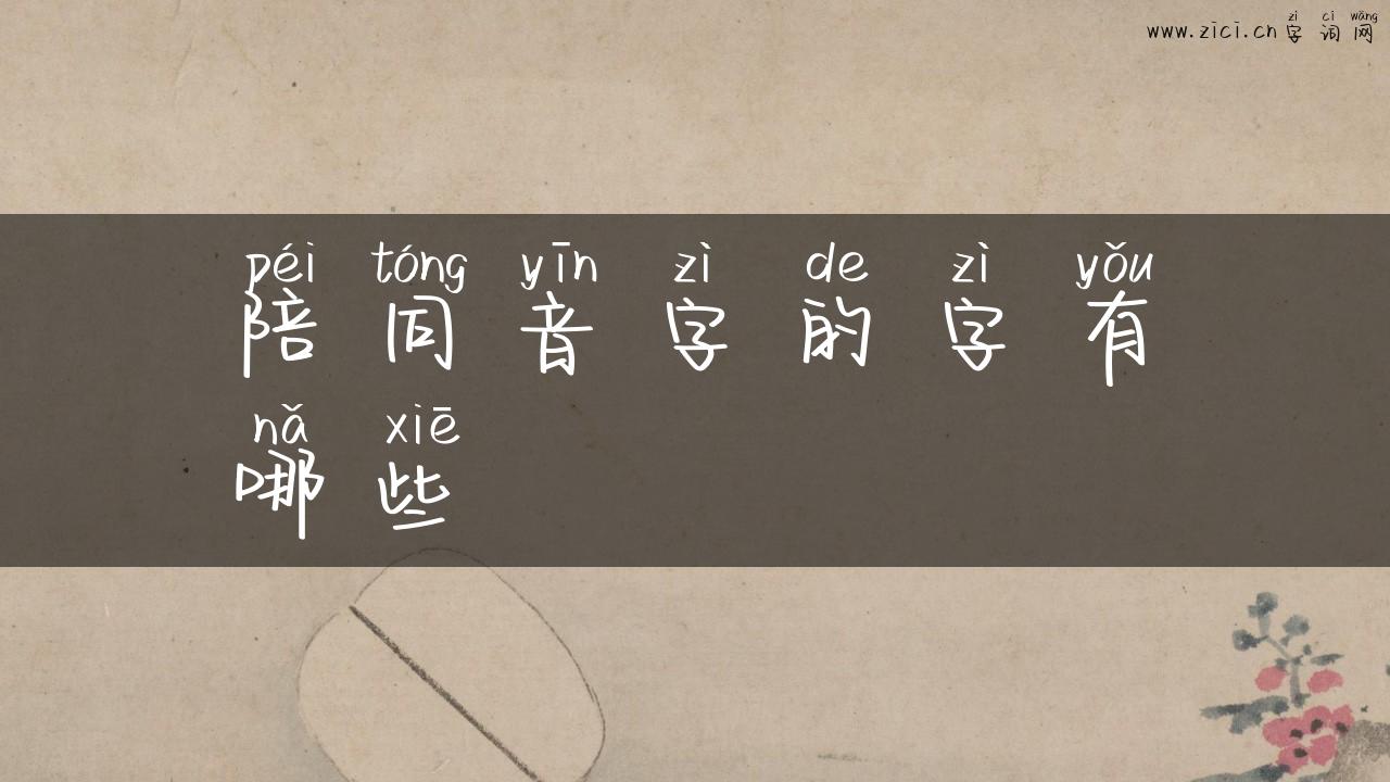 陪同音字的字有哪些